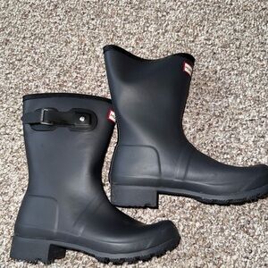 hunter black rain boots
